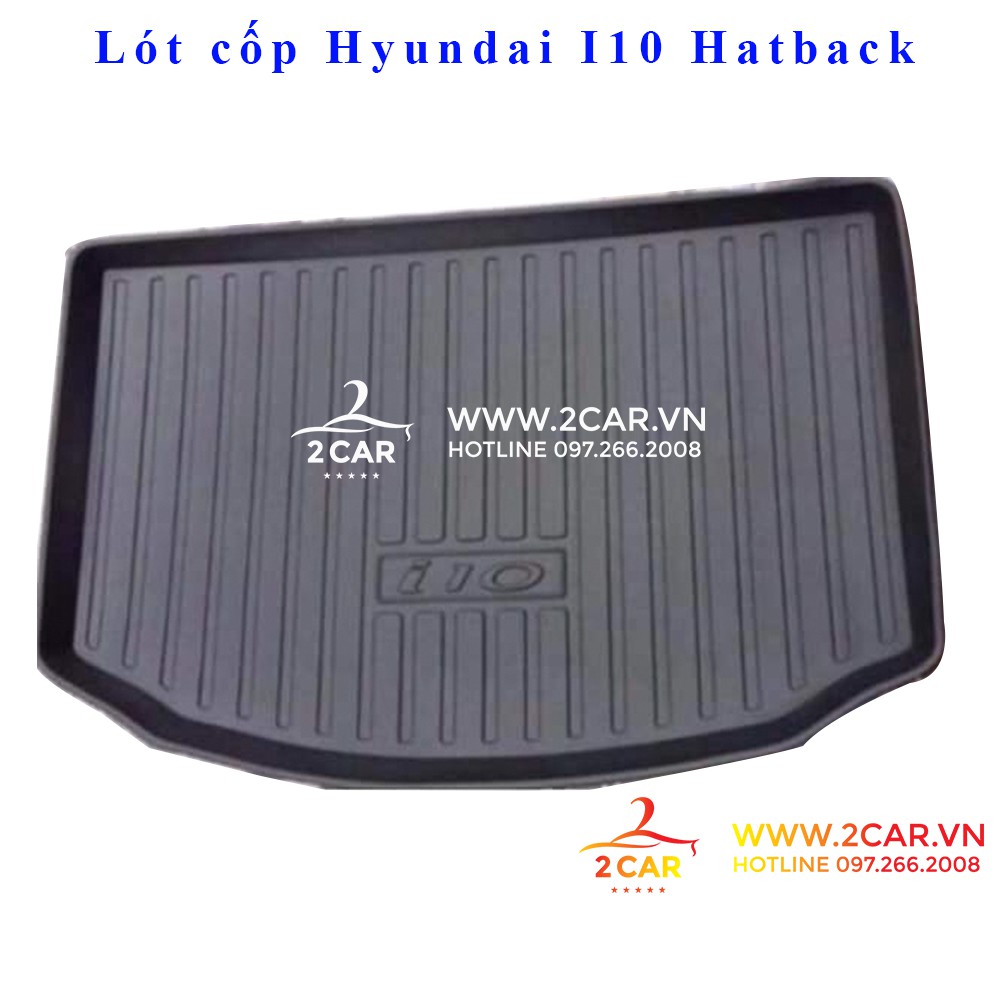 Lót cốp xe Hyundai I10 bản Hatchback 2014 - 2021, 2022 chất liệu nhựa dẻo không thấm nước