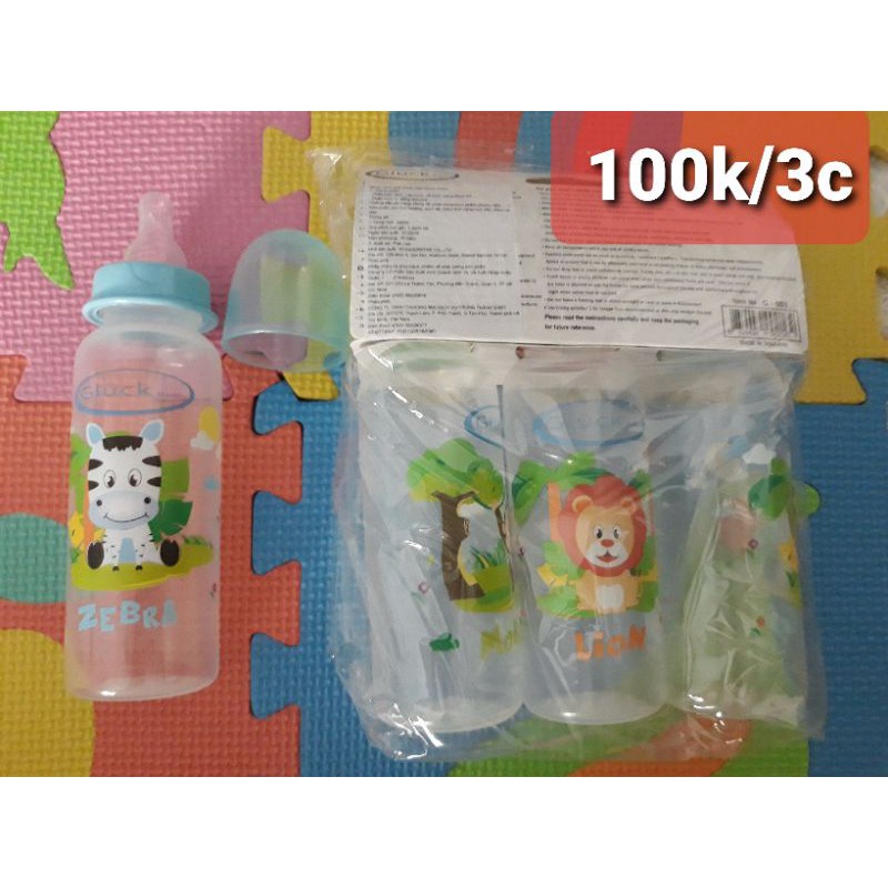 Bộ 3 Bình sữa Gluck Baby 250ml