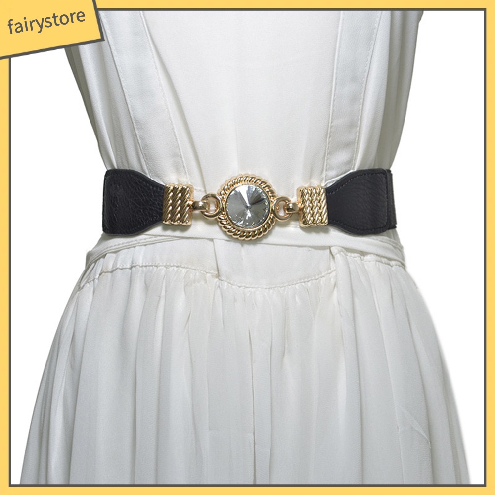 Thắt Lưng Nữ Mặt Tròn Đính Đá Lấp Lánh