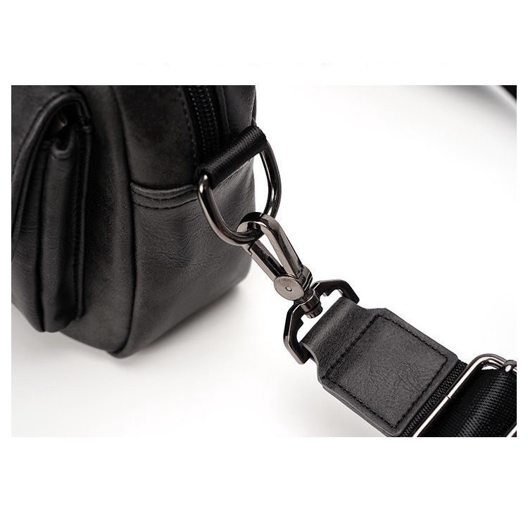 Túi Xách Da Đeo Chéo Nam Thời Trang OUMU  Màu Xám