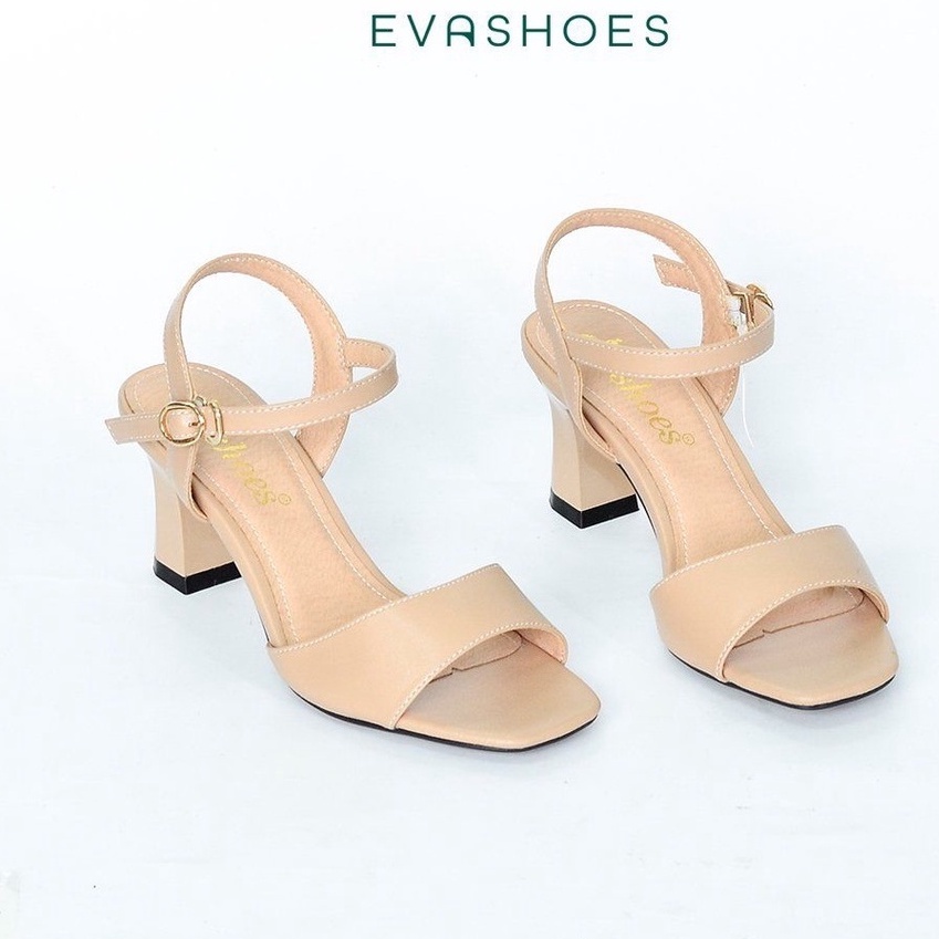 Dép Sandal Cao Gót 6cm Quai Ngang Evashoes - EVA5064