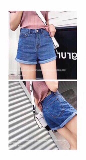 QUẦN SHORT JEAN GẬP GẤU