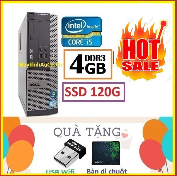 Máy tính Để Bàn Dell Optiplex Core i5 3470 / 4G / SSD120gb