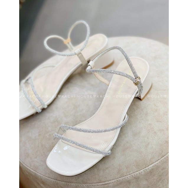 Sandal nữ 3cm đính đá sang chảnh ( có đính kèm video)