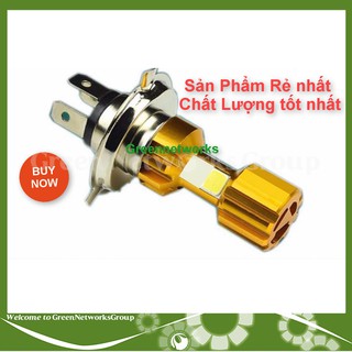 Đèn Pha Led 3 Tim H4 Cho Xe Máy | Đèn Pha Xe Máy