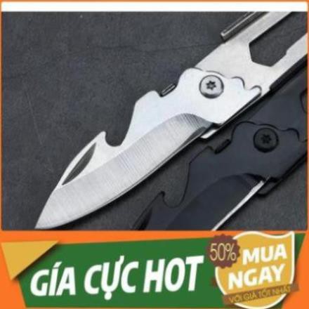 Móc Khóa Dao Thép Không Gỉ - Màu Đen Sơn Tĩnh Điện - Bạc Basic - Hàng Trong Kho