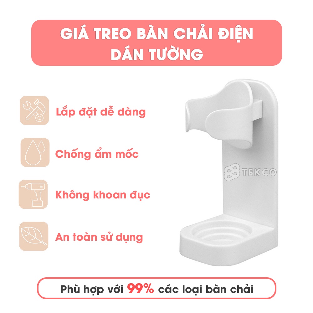 Giá Dán Tường Treo Bàn Chải Điện, Kem Đánh Răng, Sữa Rửa Mặt - Móc Treo Đồ Gắn Tường Nhà Tắm