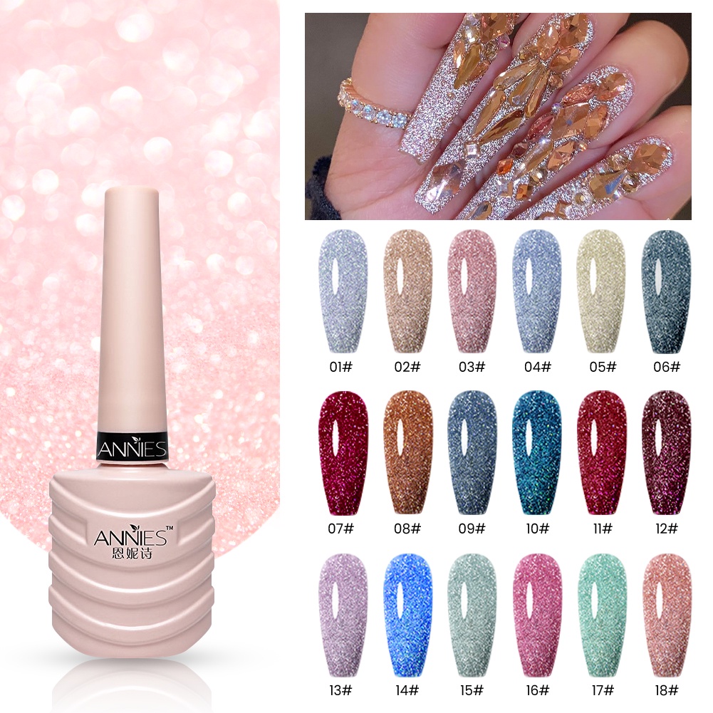 Annies Gel Sơn Móng Tay Sơn Mắt Mèo Sơn Nhũ Flash Lọ Keo 10ml Đính Kim Cương Giả Trang Trí Móng Tay Nghệ Thuật 2022