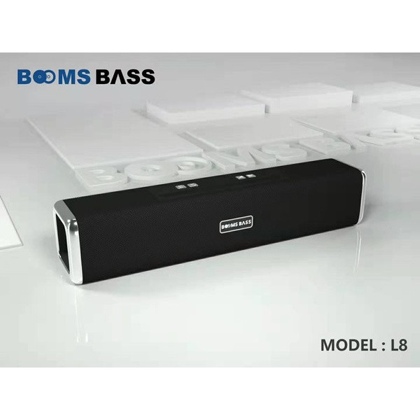 Loa nghe nhạc bluetooth giá rẻ mini BOOMBASS L8 Loa soundbar âm bass cực hay hỗ trợ đài FM thẻ nhớ USB và Jack 3.5
