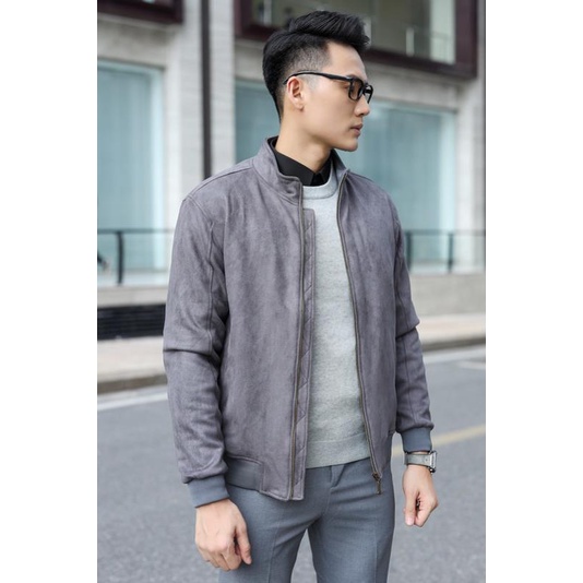Áo Khoác Da Lộn Cổ Cao Lót Lông Thương Hiệu Torano CL001