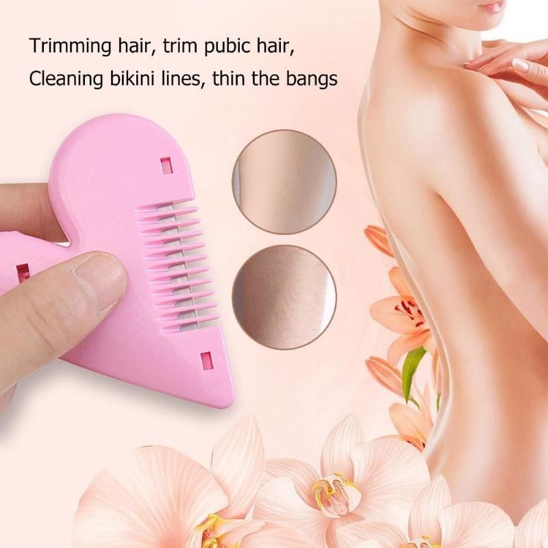 Lược cắt tỉa tóc, lông,hình trái tim nhỏ gọn tiện lợi