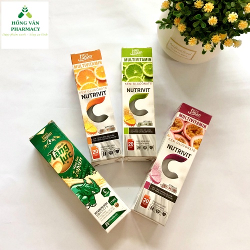 Viên sủi Multivitamin Nutrivit C các vị, bổ sung vitamin C, hỗ trợ tăng cường miễn dịch, tăng cường đề kháng