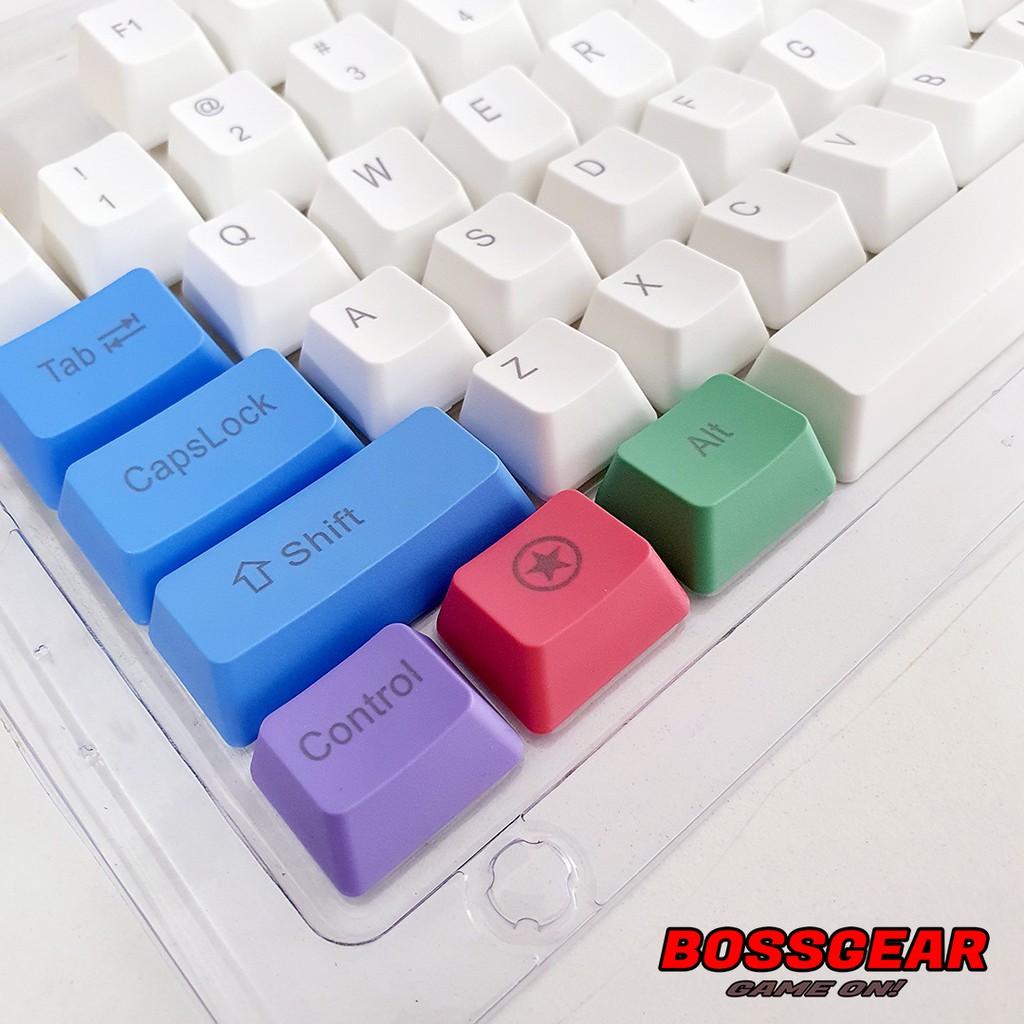 Keycap 108 Phím PBT Dye Sub Màu Chalk ( Thick PBT, OEM Profile, Ansi Layout)