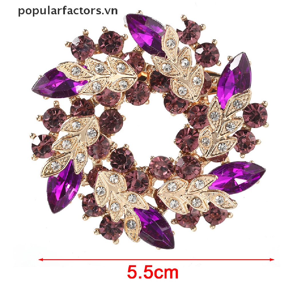 Ghim Cài Áo Hình Hoa Đính Đá Pha Lê Lấp Lánh