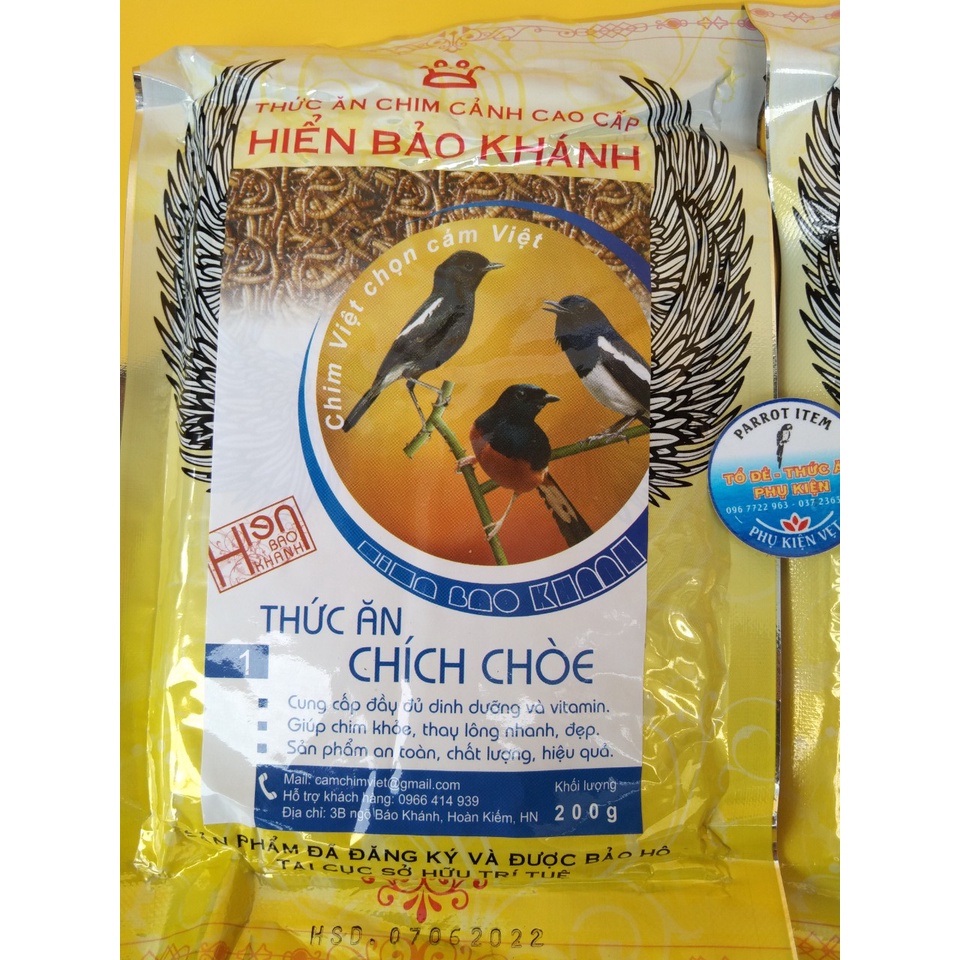 THỨC ĂN CHO CHÍCH CHÒE CAO CẤP HIỂU BẢO KHÁNH