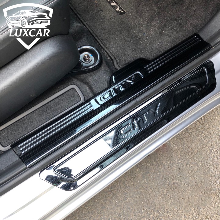 Ốp bậc cửa xe HONDA CITY - Chất liệu INOX, TITAN cao cấp LUXCAR