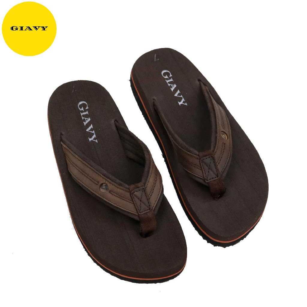 Dép xốp nữ dày êm, quai da Q28 - GIAVY