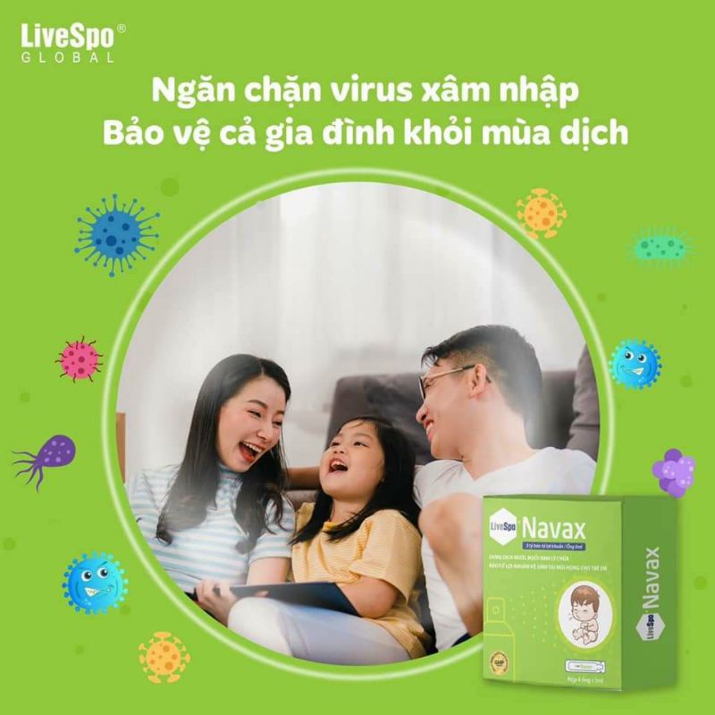 NƯỚC MUỐI SINH LÝ CHỨA BÀO TỬ LỢI KHUẨN LIVESPO NAVAX KÈM CHAI XỊT