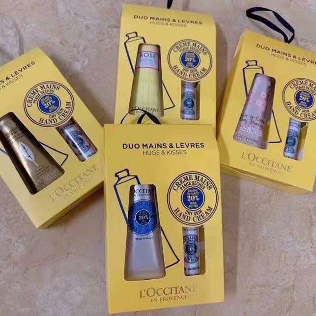 Set 2 Tuýp Kem Dưỡng Da Tay Và Son Dưỡng Môi L 'Occitane