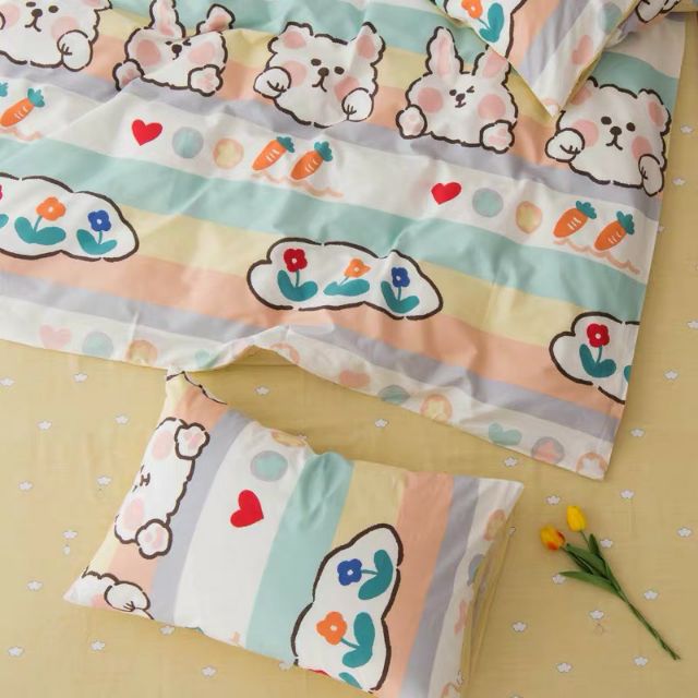 Bộ cotton poly Gấu thỏ