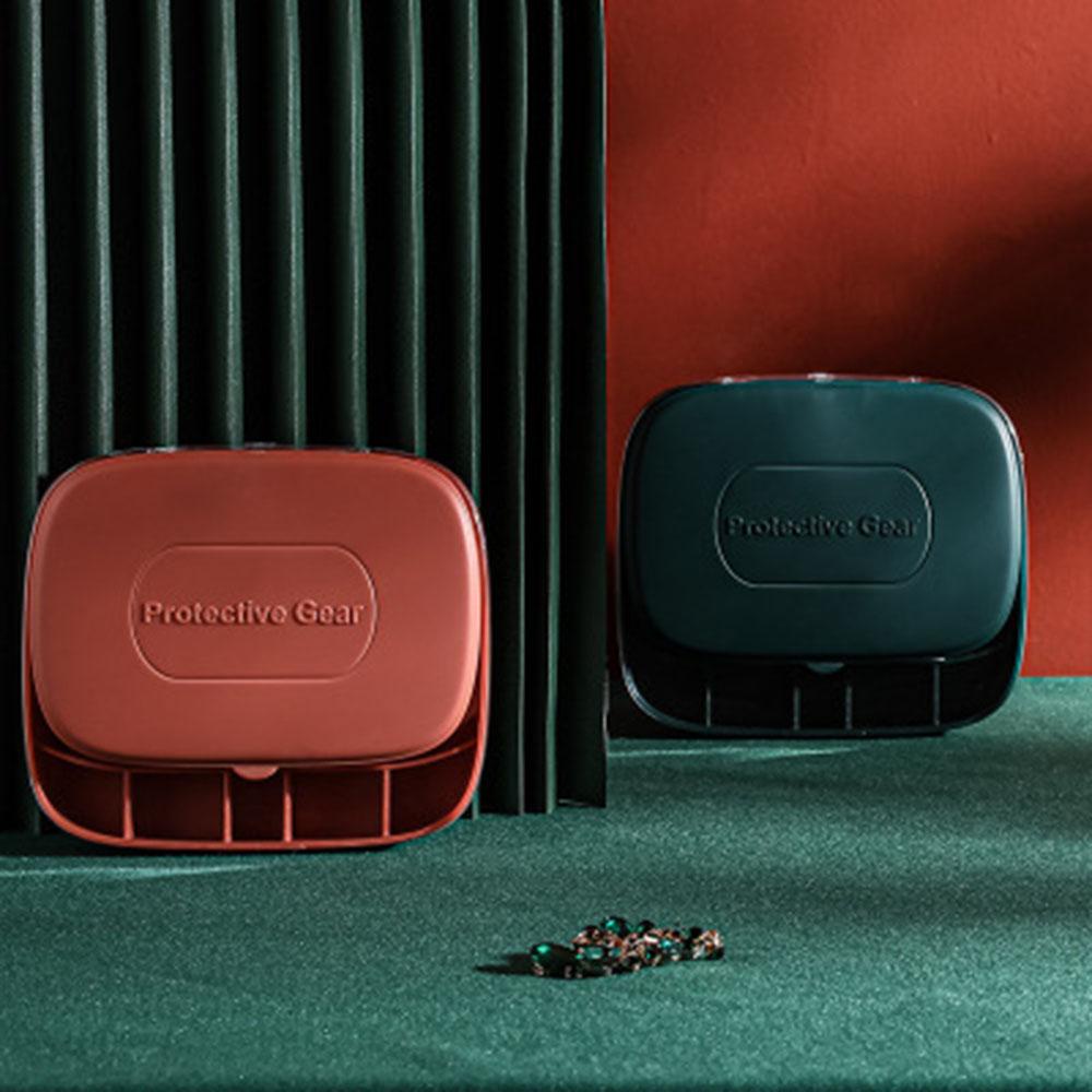 Hộp Đựng Thuốc Mini 6 Ngăn Có Kẹp Túi Tiện Lợi