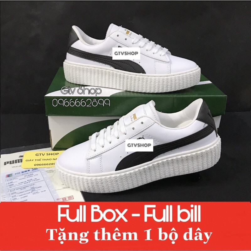 Tặng Hộp, Bill &amp; Tặng thêm 1 bộ dây - Giày thể thao sneaker PM loại đế vân răng cưa, size 36-39.   .