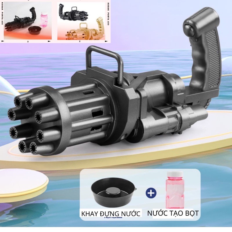 Súng Bắn Bong Bóng 8 Nòng Siêu Mạnh- cực kỳ đáng yêu
