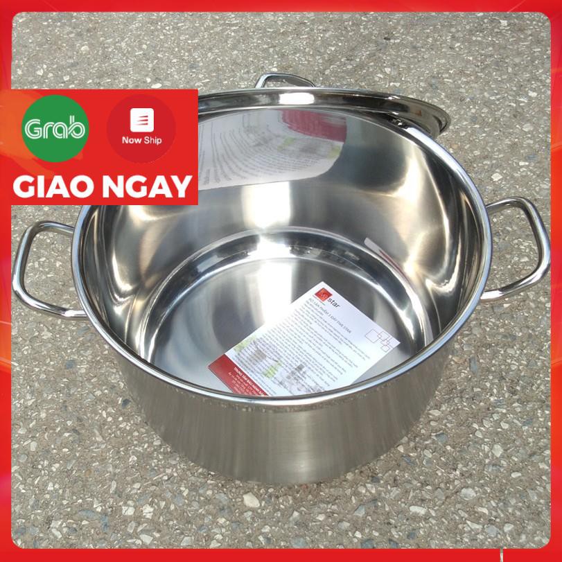 Nồi luộc gà 3 đáy inox 430 FiveStar Standard bếp từ nắp inox tặng 2 muỗng canh ( 26cm / 28cm / 30cm / 32cm / 36cm )