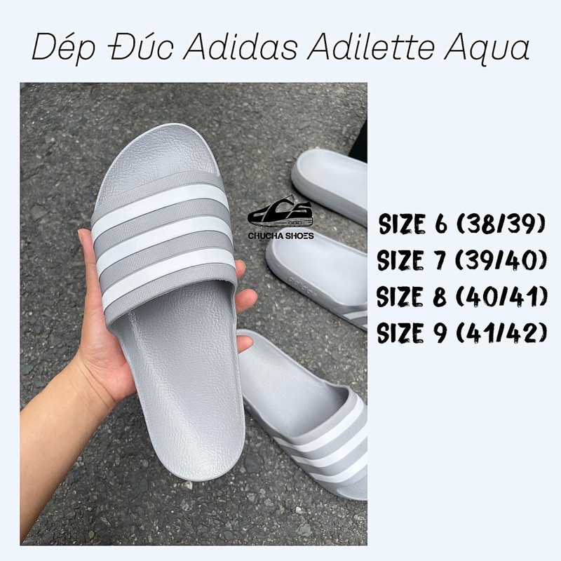 Dép Đúc Adidas Adilette Aqua Màu Xám