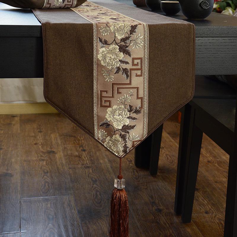 Khăn Trải Bàn Dài Bằng Vải Lanh Phong Cách Trung Hoa Đơn Giản Mới