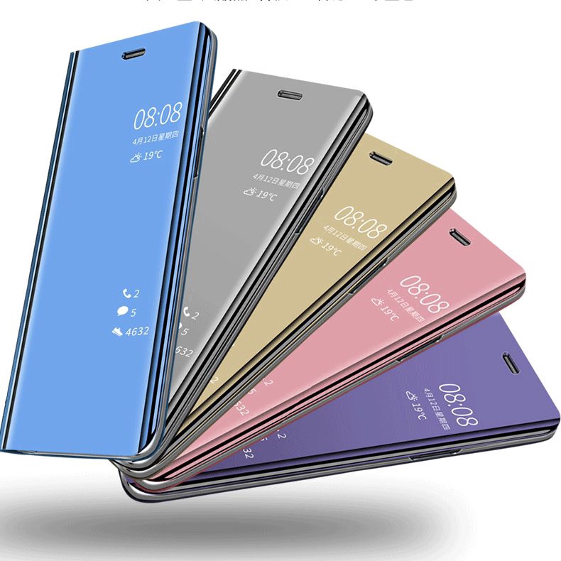 Bao da điện thoại tráng gương thông minh cho Xiaomi Redmi 9A 9C 9 Note9s Note 9 Pro Max note7 8pro