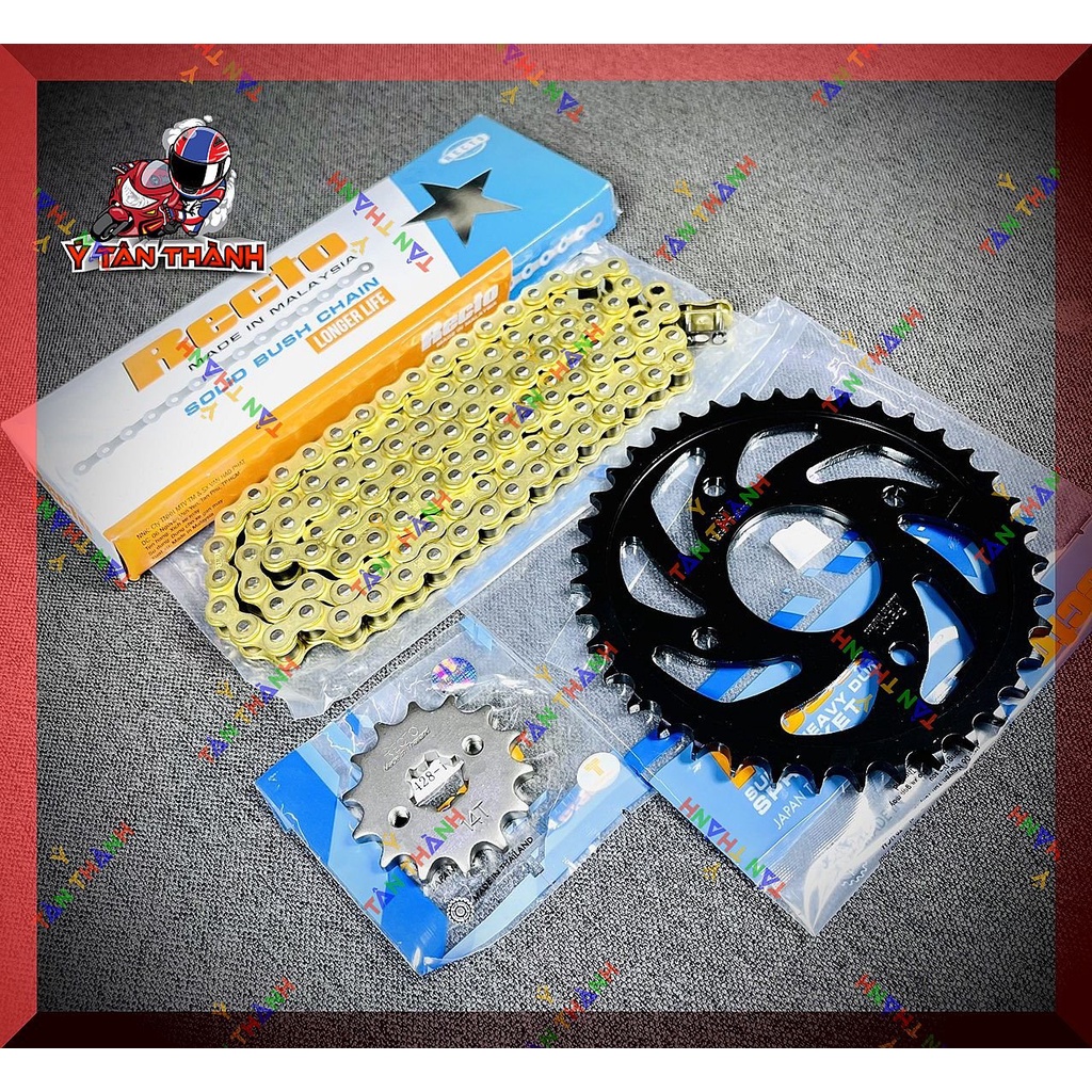 Bộ nhông sên đĩa Recto Satria,Rader Fi đủ size đĩa MS15