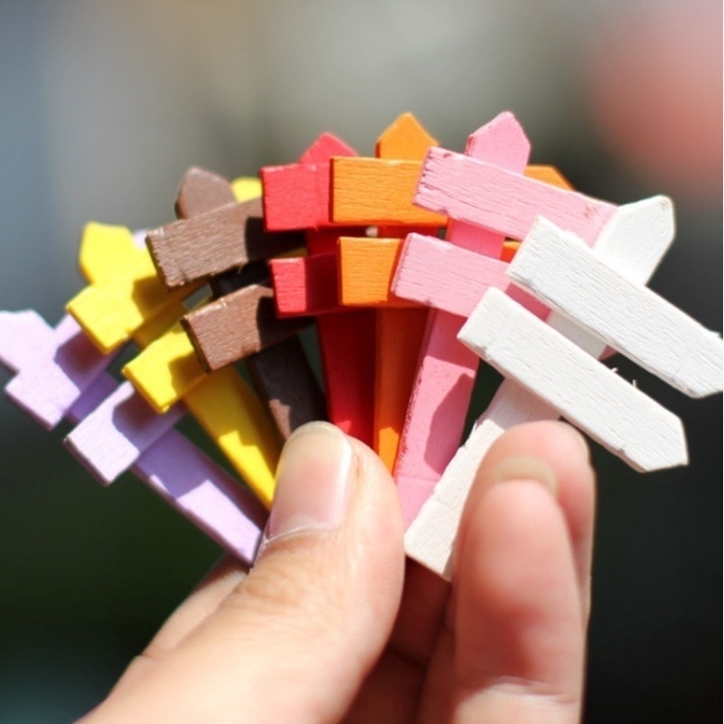 Set 10 biển chỉ dẫn gỗ trang trí tiểu cảnh sân vườn