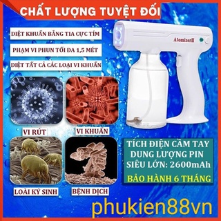 [CHÍNH HÃNG] Súng phun khử khuẩn khử trùng cầm tay phun sương NANO 8 đèn UV Tiện ích cho gia đình trong mùa dịch COVID19