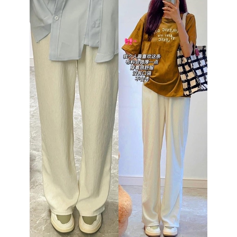 Quần Culottes lưng cao không có túi ulzzang kèm ảnh thật và bảng size ở cuối