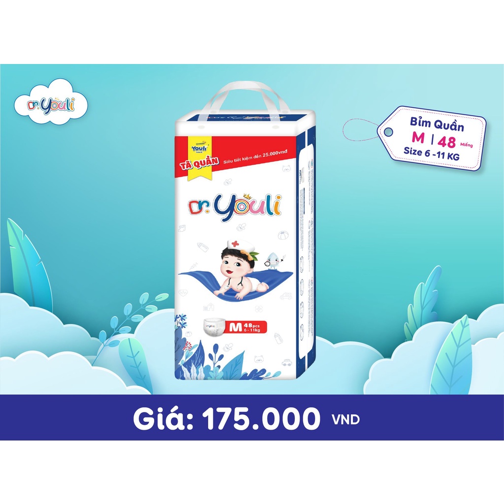 GÓI TÃ BỈM Y TẾ DR YOULI SIZE S, M, L, XL, 2XL, 3XL