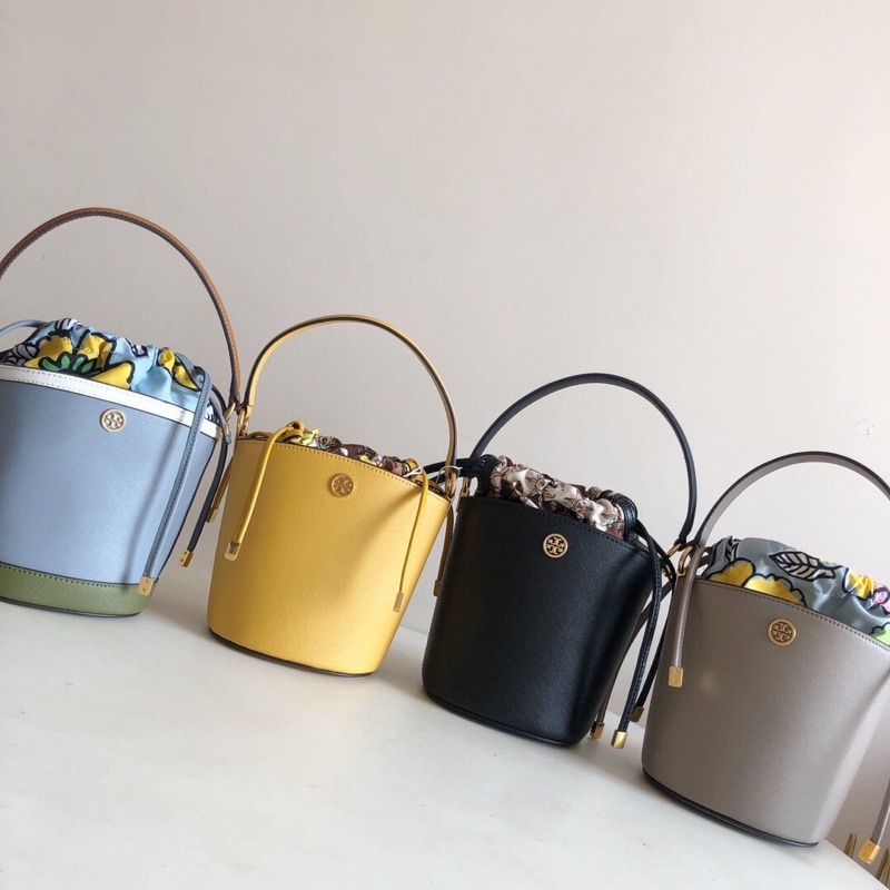 Túi xách nữ dáng giỏ tròn thương hiệu Tory Burch TB da thật cao cấp hàng vi 1-2