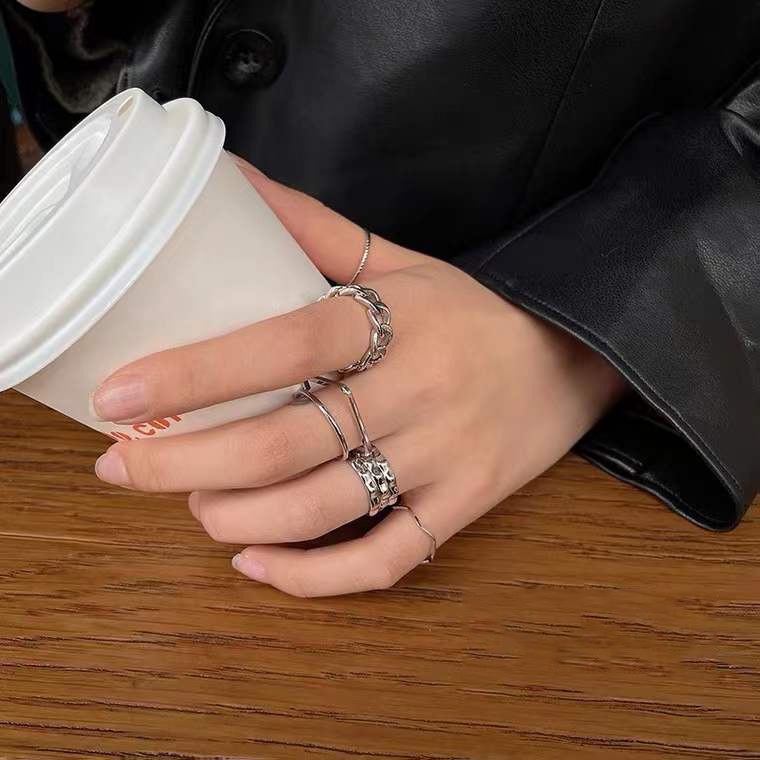 Set Nhẫn Đeo Ngón Tay Thời Trang Cá Tính Cho Nữ