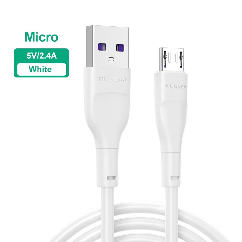 cáp sạc kuulaa micro usb dài 20cm