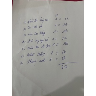 Combo 134k của khách