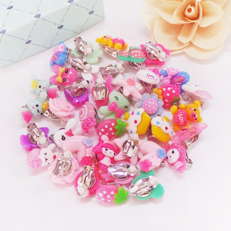 Bông Tai Dạng Kẹp Hình Trái Cây Hoạt Hình Ba Chiều Bằng Resin Không Gây Dị Ứng Phong Cách Hàn Quốc Cho Bé Gái