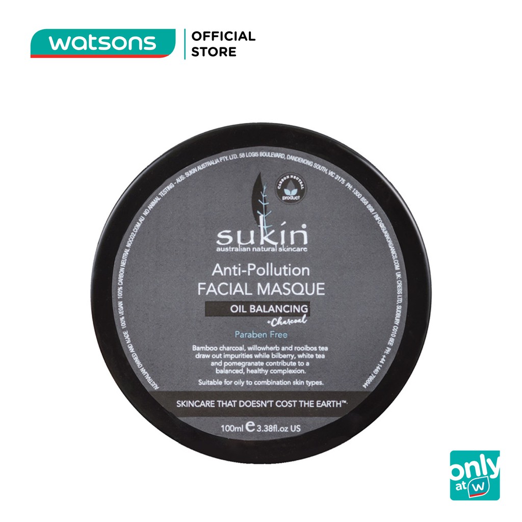 Mặt Nạ Cân Bằng Dầu Sukin Oil Balancing Plus Charcoal Anti-Pollution Facial Masque 100ml