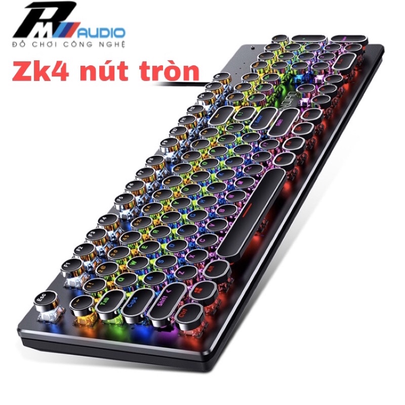 Bàn Phím Cơ Máy tính ZK3 Blue Switch có Led RGB Đổi Màu 10 Chế Độ Bảo Hành 6Tháng - BMVAUDIO