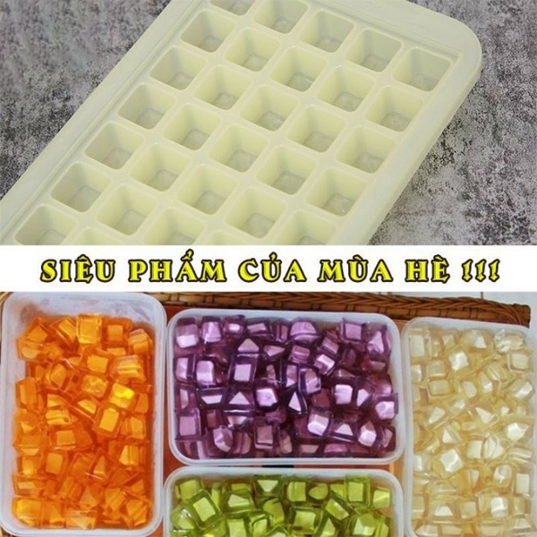 Khay Làm Đá, Khay Làm Thạch Rau Câu Việt Nhật Vỉ 50 Viên Nhỏ Thỏa Sức Sáng Tạo