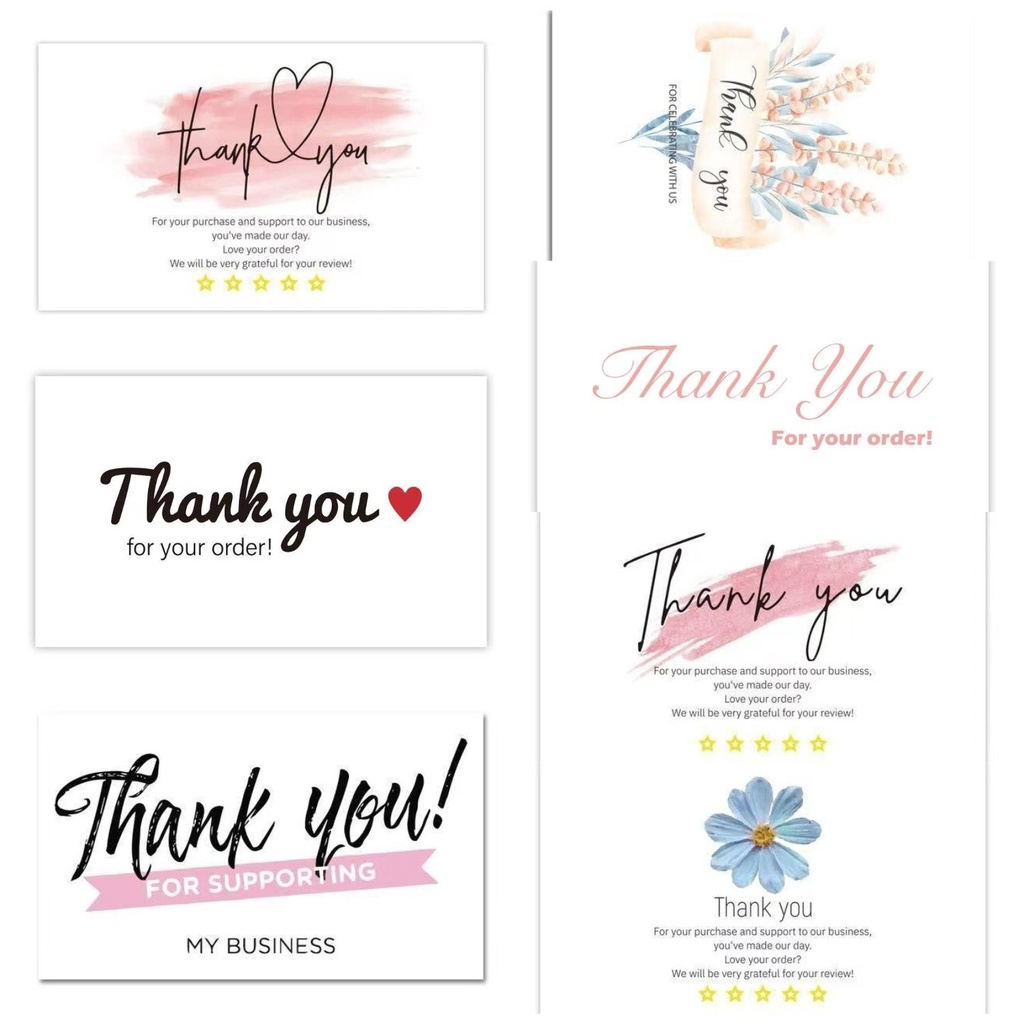 SET 50 THẺ CARD THANK YOU, CẢM ƠN, TRI ÂN KHÁCH HÀNG SHOP QUẦN ÁO, PHỤ KIỆN, DECOR CHỤP ẢNH, GÓI HÀNG