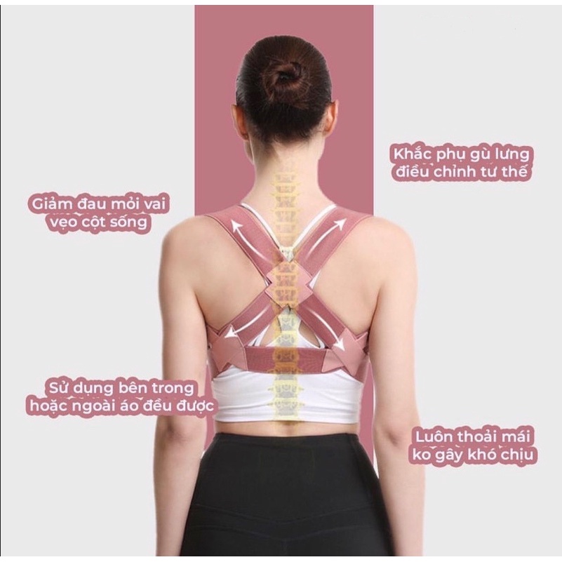 Phiên bản nâng cấp Gù lưng vô hình Đai điều chỉnh Đai nylon co giãn cường độ cao nhập khẩu