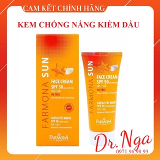 Kem chống nắng kiềm dầu farmona sun face cream spf50 oil free 50ml famona