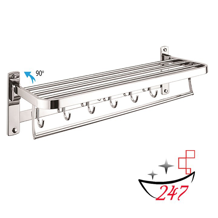 [ HÀNG CAO CẤP ] Giá treo khăn nhà tắm Inox 304 (LOẠI 1-CHÂN ĐẾ ĐẶC,CỰC CHẮC CHẮN)