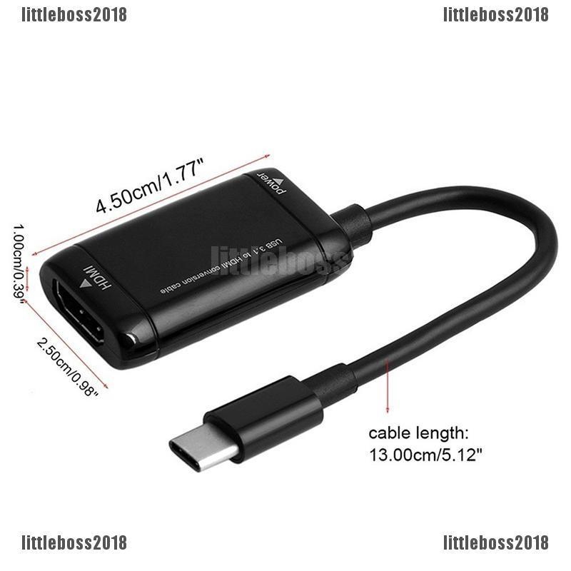 Cáp chuyển đổi từ cổng USB 3.1 Type C sang MHL HDMI độ phân giải 1080 FP cho điện thoại