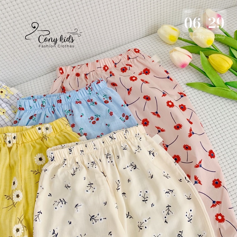 CONY KIDS - Quần Bom Dáng Lửng Hoa Nhí Dáng Alibaba Cho Bé Gái (quần tránh muỗi)